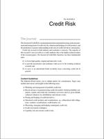 The Journal of Credit Risk capture d'écran 1