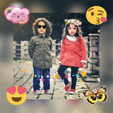 مربع - تصميم وكتابة على الصور أيقونة