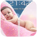 My Cute baby Zipper Lock Screen: love baby Zipper-APK