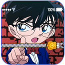 Conan Zipper Lock Screen: anime mobile lock screen APK