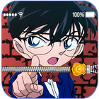 Conan Zipper Lock Screen: anime mobile lock screen icône