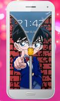 Conan Zipper Lock Screen: anime mobile lock screen Affiche