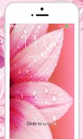 Diamond Pink Rose Lock screen: lovely pink flowers poster
