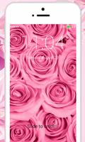 Diamond Pink Rose Lock screen: lovely pink flowers 截图 1