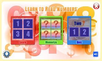 Learn to Read Numbers Poster