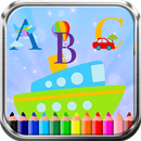 ABC Train Car Transportation Coloring Book Game APK