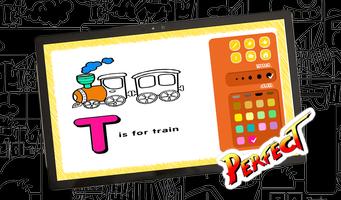 ABC Train Car Transportation Coloring Book Game screenshot 2