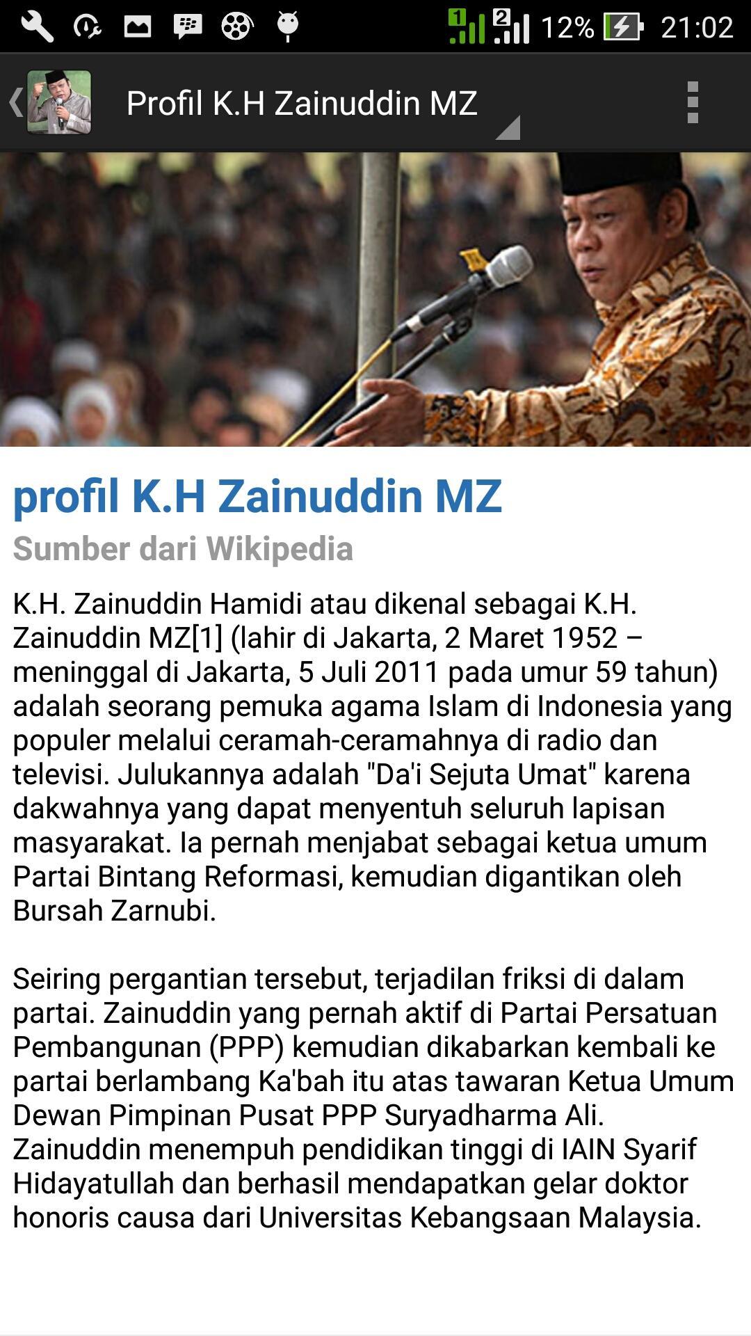 Best Ceramah Kh Zainudin Mz For Android Apk Download