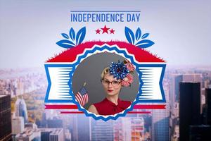 4th Of July Photo Stickers Affiche