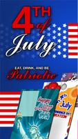 Free July 4 Greeting Cards Affiche
