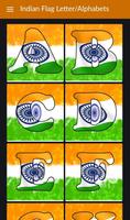 Indian Flag Letter Alphabets الملصق