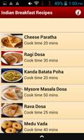 Indian Breakfast Recipes capture d'écran 3