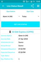 برنامه‌نما Live Train Status - Indian Railways Time Table عکس از صفحه