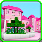 Pink dollhouse games map for MCPE roblox ed. आइकन