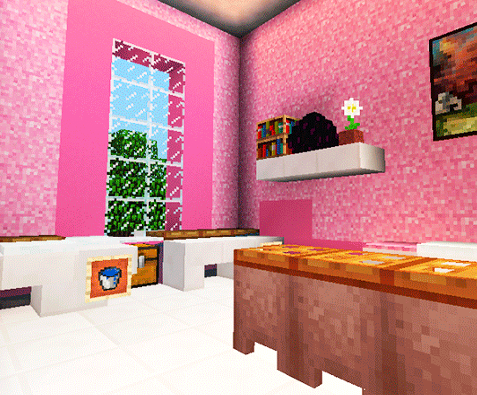 Pink Dollhouse Games Map For Mcpe Roblox Ed For Android Apk Download - 