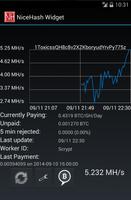 NiceHash Widget capture d'écran 1