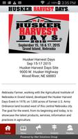 Husker Harvest Days Show Affiche