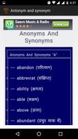 Antonyms and Synonym capture d'écran 1