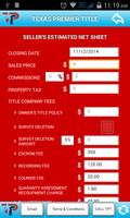 Texas Premier Title Net Sheet 스크린샷 3