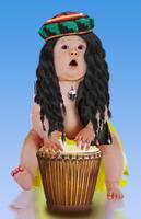 Funny baby and pets ポスター