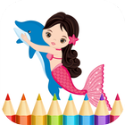 Mermaids Game Coloring icône