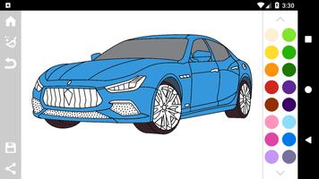 Italian Cars Coloring Book syot layar 1