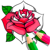 Flower Coloring Book أيقونة