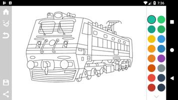 Trains Game Coloring Book capture d'écran 2