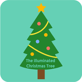 The illuminated Christmas tree icon