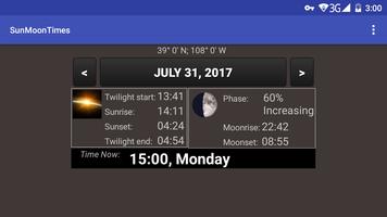Sun Moon Times screenshot 2