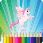Pegasus Coloring Book Unicorn icône