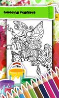 Pegasus Coloring Book Unicorn постер