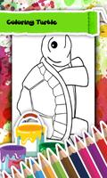 Turtle Coloring Book पोस्टर
