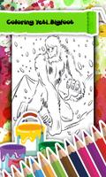 Yeti Coloring Book Big Foot постер