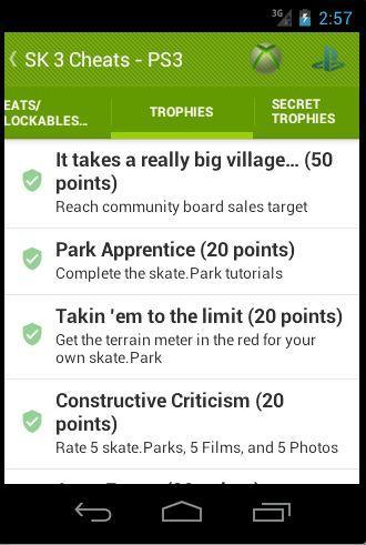 Cheats For Skate 3, 2 and 1 APK do pobrania na Androida