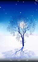 Schneeiger Landschaft Plakat