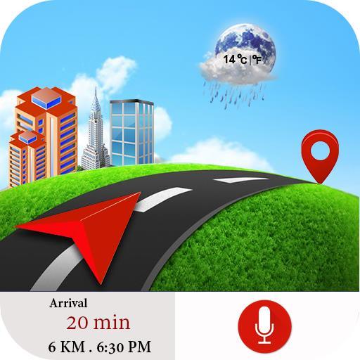 GPSの音声ナビゲーションと場所 - 地球 地図 ライブ GPS