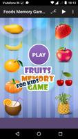 Food Memory Game for Kids Affiche