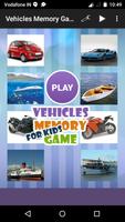 Vehicles Memory Game Poster