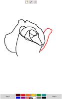 How to Draw A Rose Free Affiche