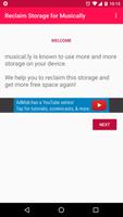 برنامه‌نما Reclaim Storage for Musically عکس از صفحه