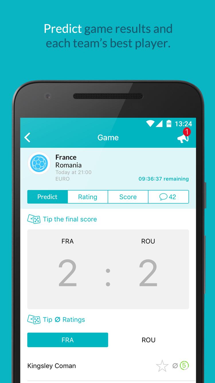 Soccer game app Soccer game app