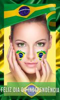 Brazil Independence Day Photo Frame: Face Flag تصوير الشاشة 1