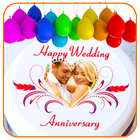 Name Photo on Anniversary Cake: Frames, Filters آئیکن