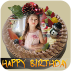 Name Photo on Birthday Cake: Candy Frame, Filter icône