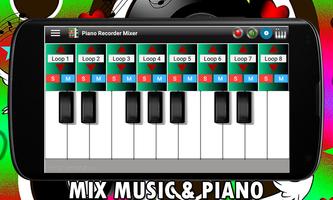 Piano Recorder Mixer Affiche