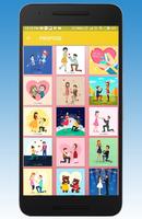 ♥♥Love emoji Propose Day - Valentine♥♥ Affiche