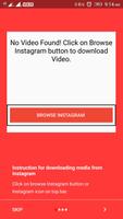 Video downloader for Instagram Affiche