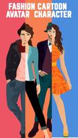 Fashion Cartoon Character Make Affiche