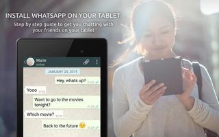 Install Whatsapp for tablet poster